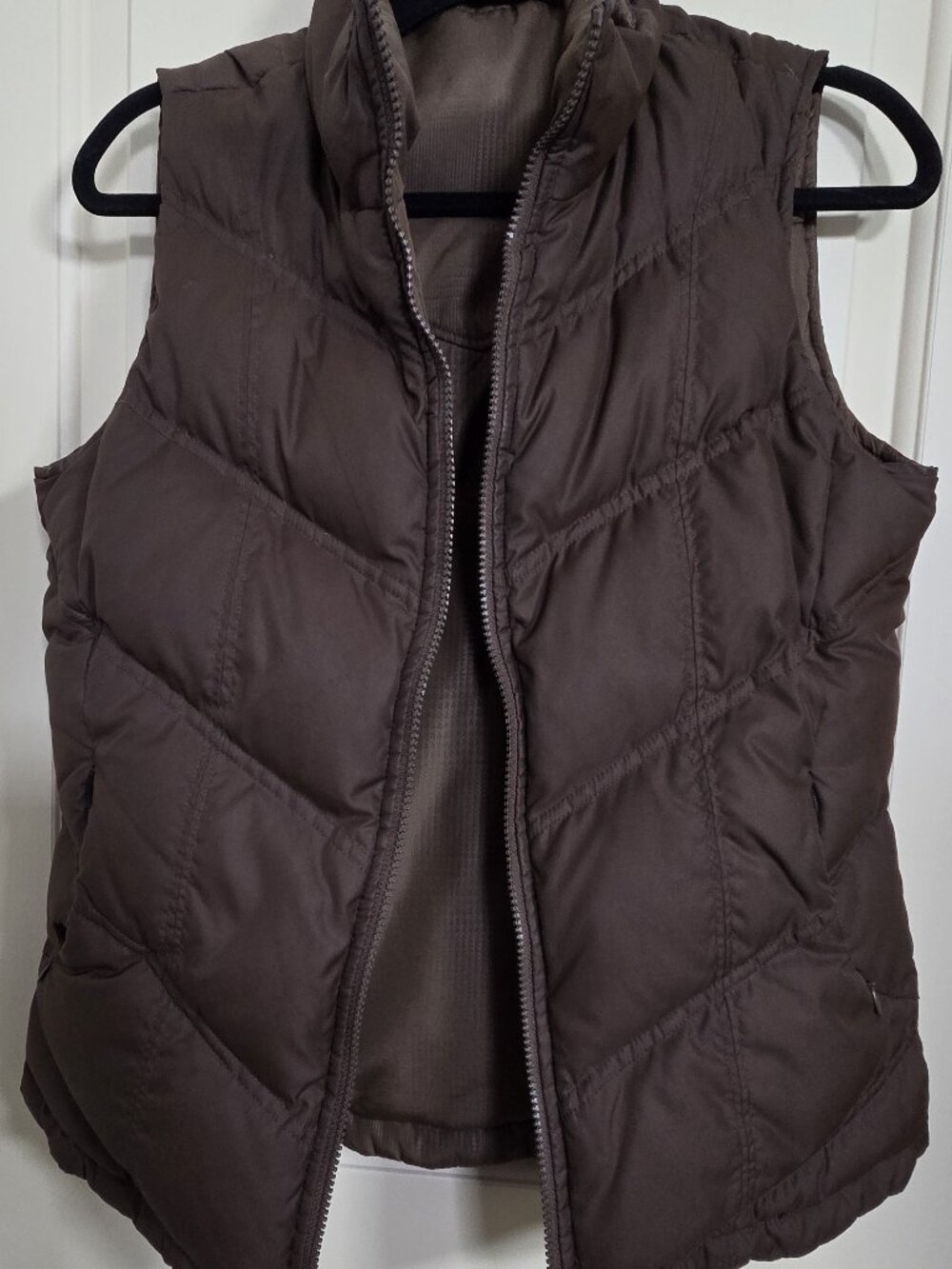 Gander Mountain Brown Down Puffer Vest Full Front Zipper Sz Small
